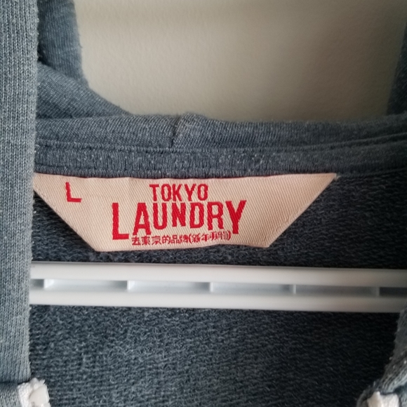 VINTAGE TOKYO LAUNDRY ZIP UP JACKET HOODIE - Picture 4 of 4